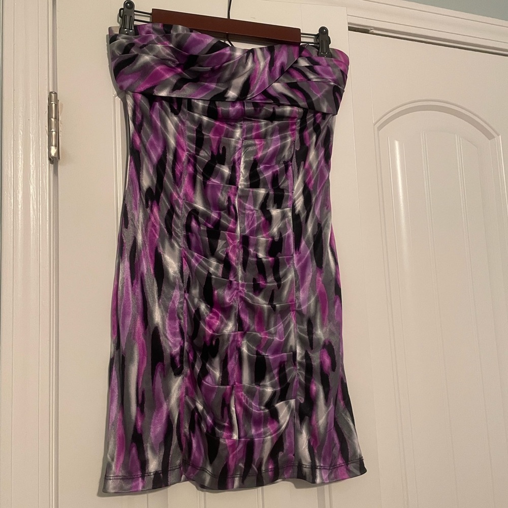 Love Tease Strapless Satin Ruched Dress Size 3